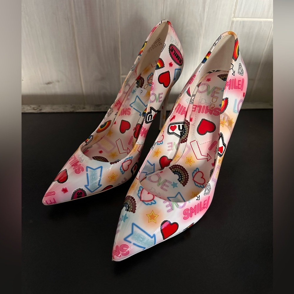Aldo Pink Graphic Women's Heels